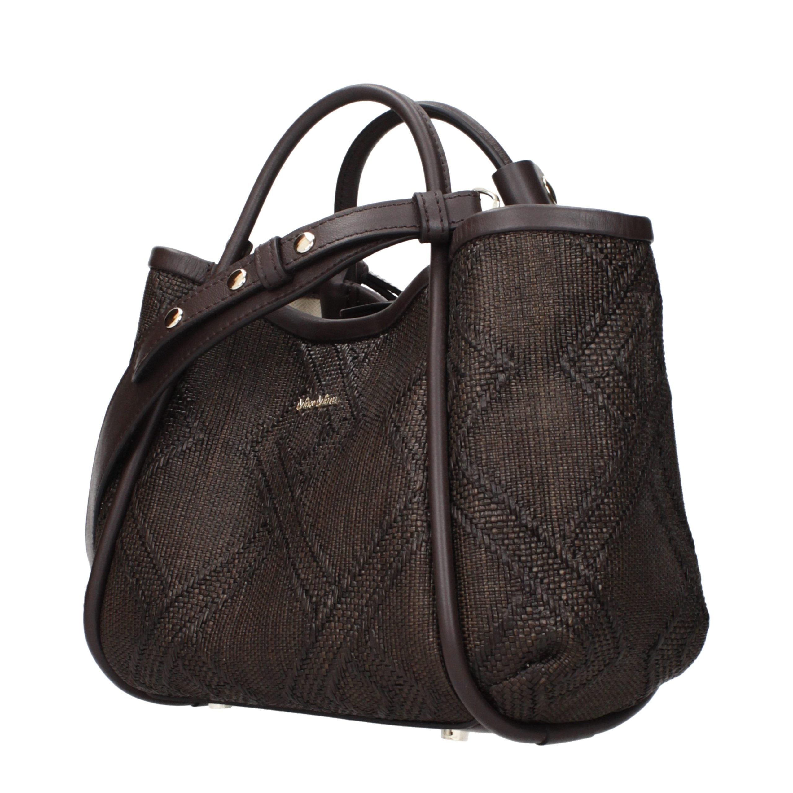Max Mara Braune Kalbsleder Bos Taurus Handtasche