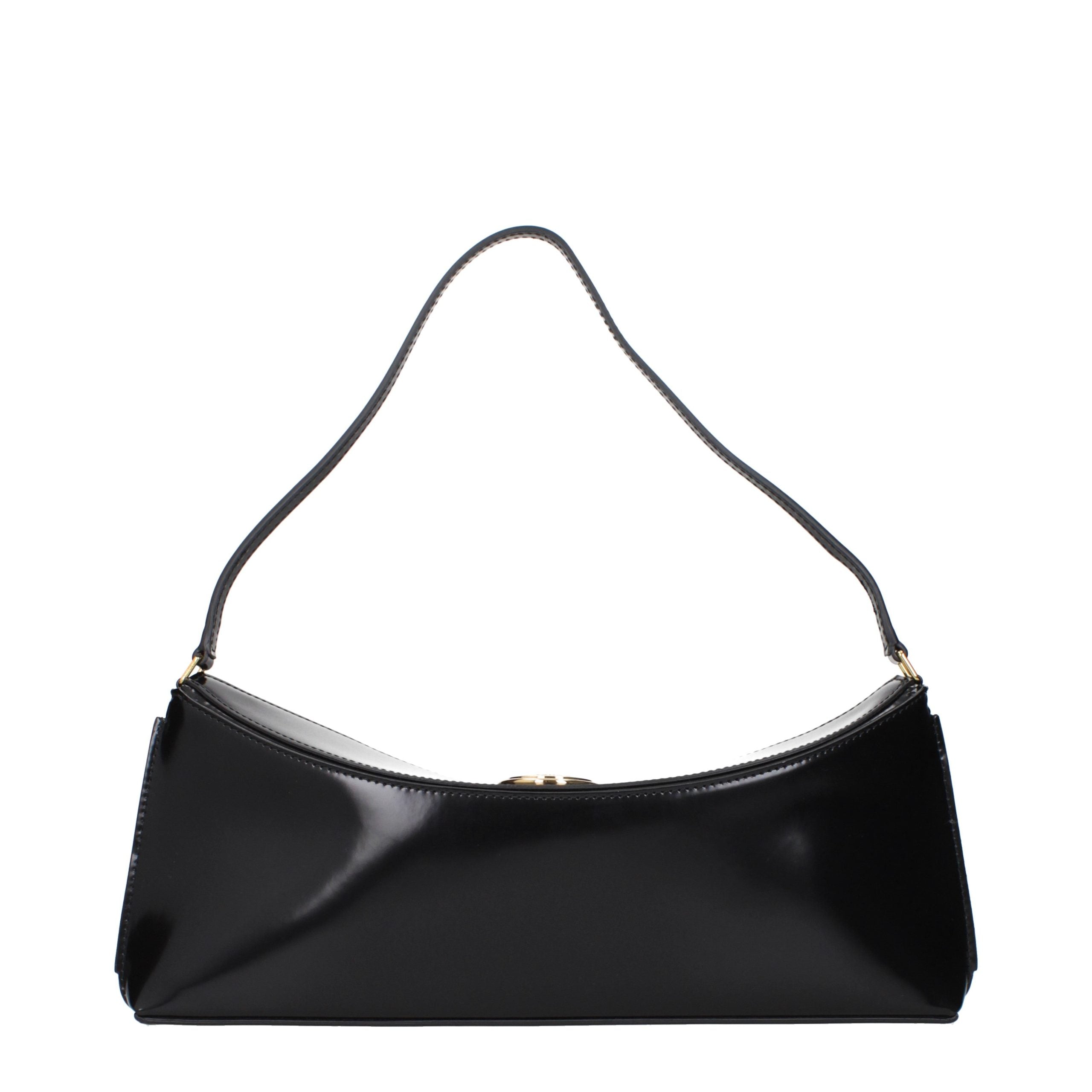 Jacquemus Schwarze Leder Umhängetasche