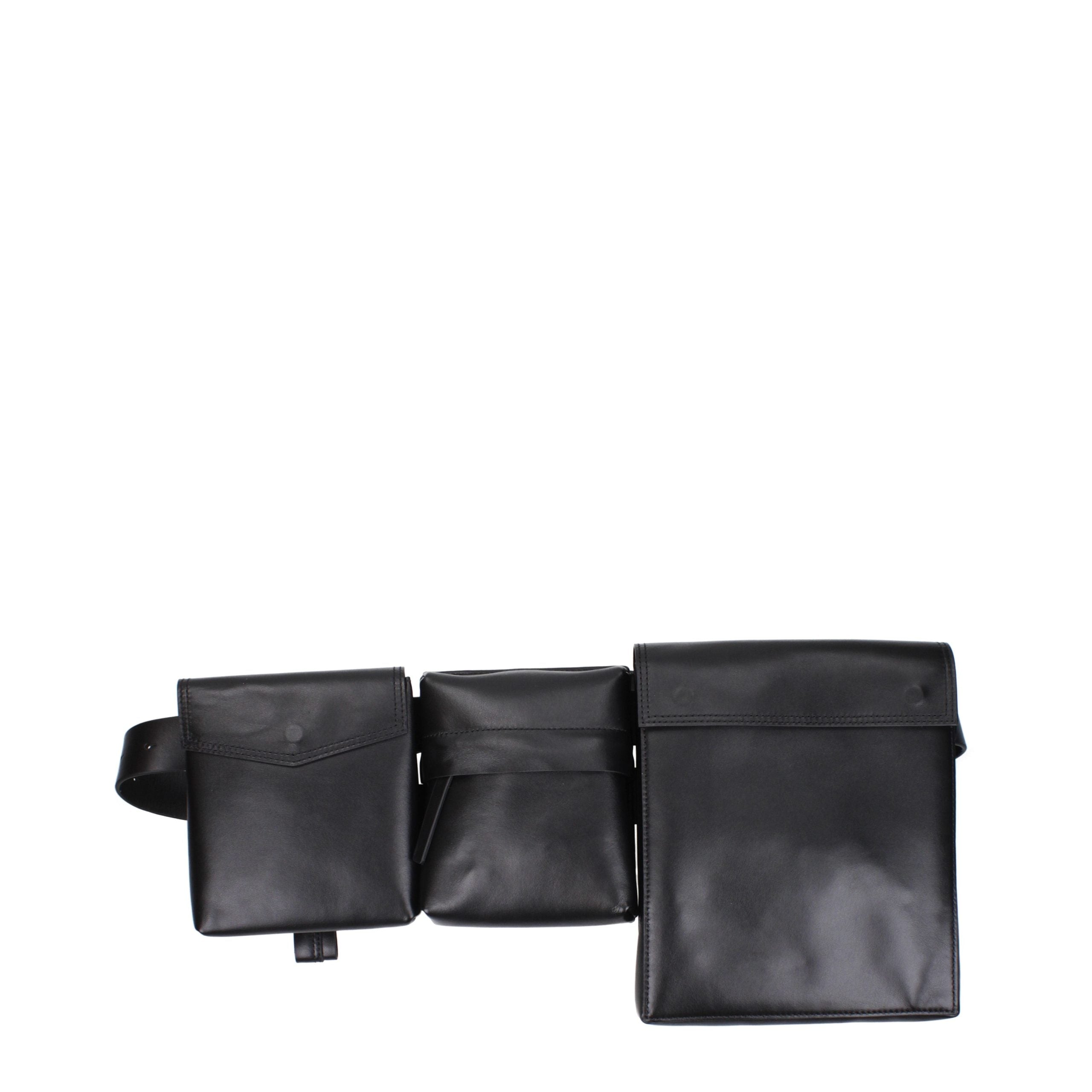 The Attico Schwarzer Lederrucksack
