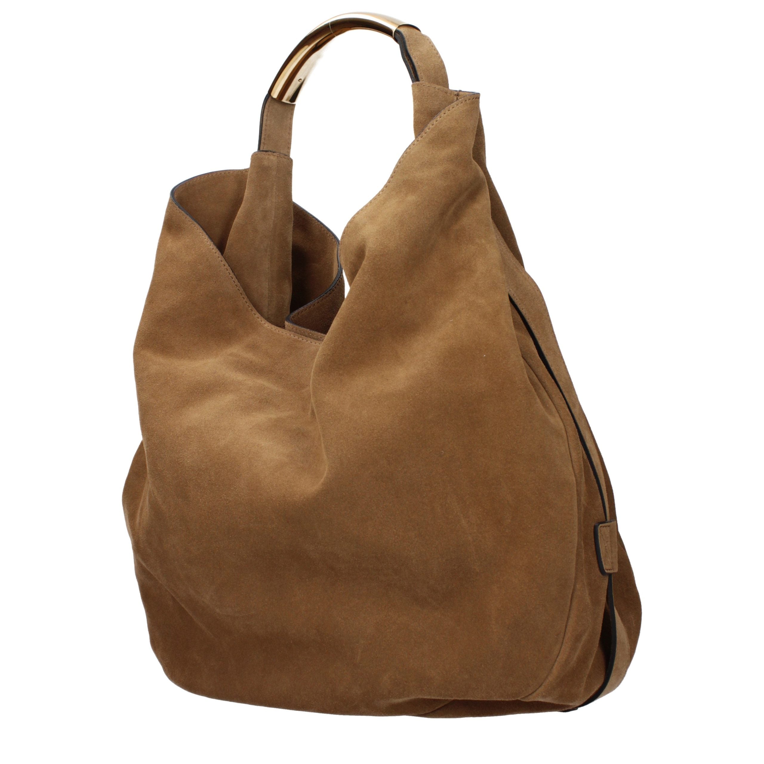 Moschino Braune Leder Schultertasche