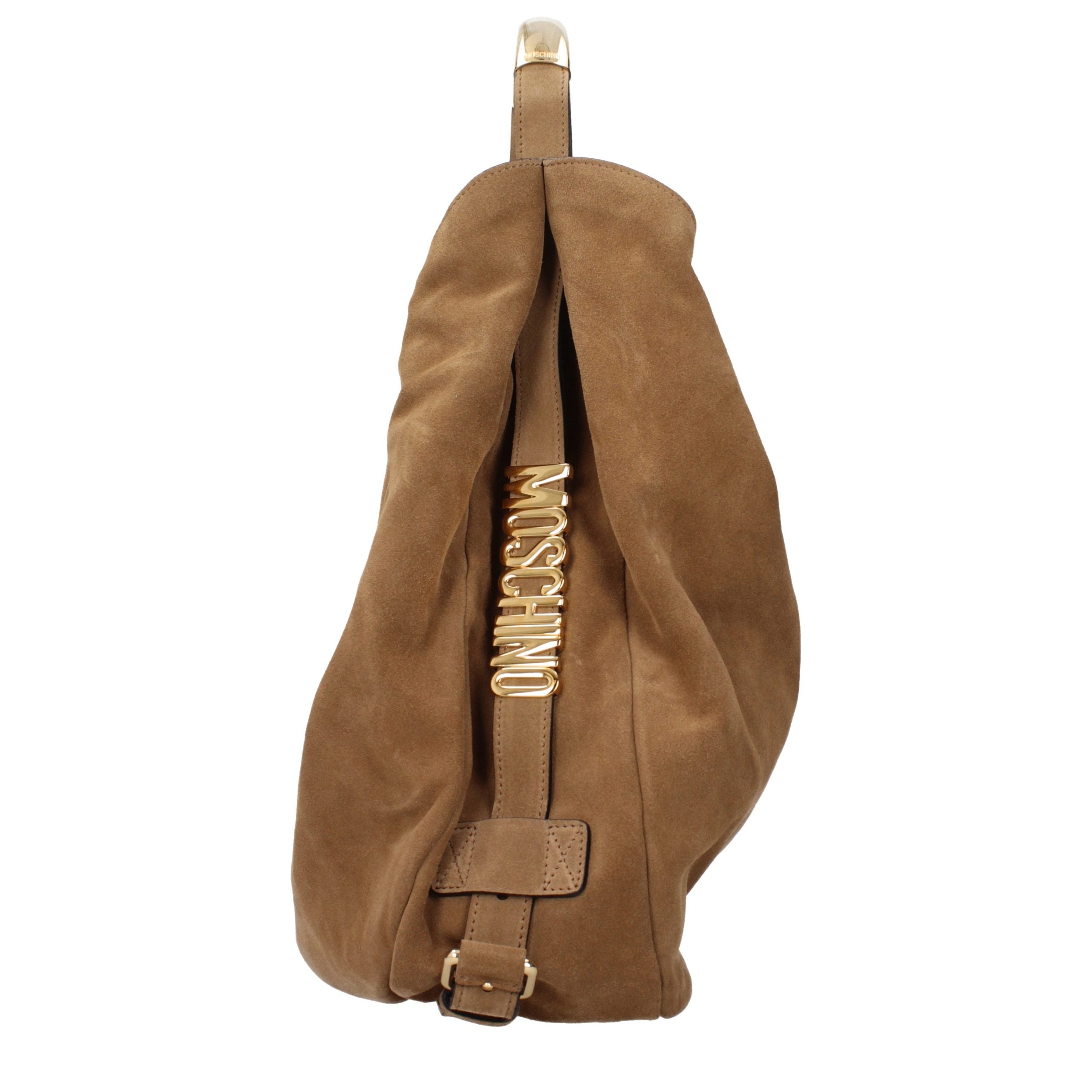 Moschino Braune Leder Schultertasche