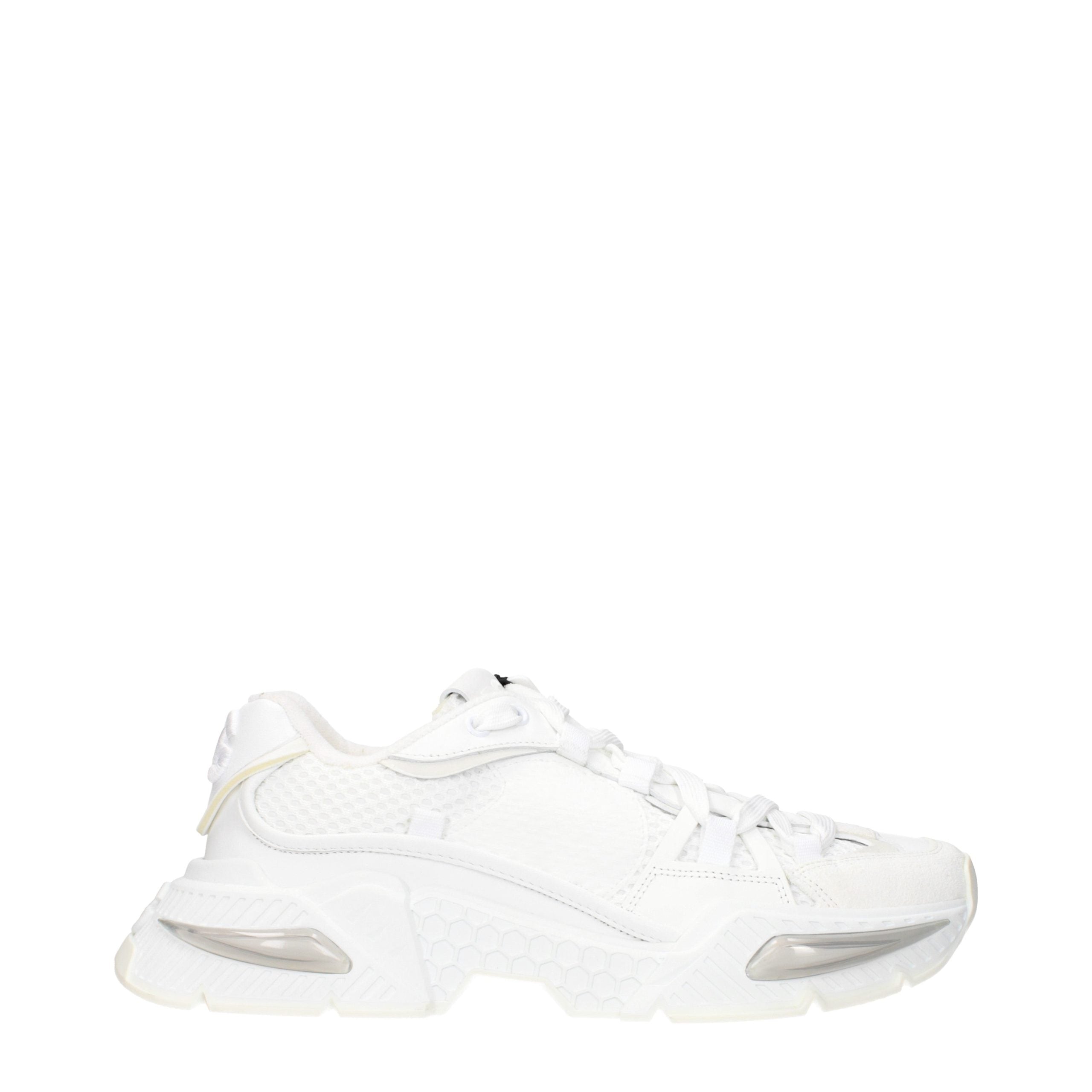 Dolce & Gabbana Weiße Stoff-Sneaker im Athletic-Look