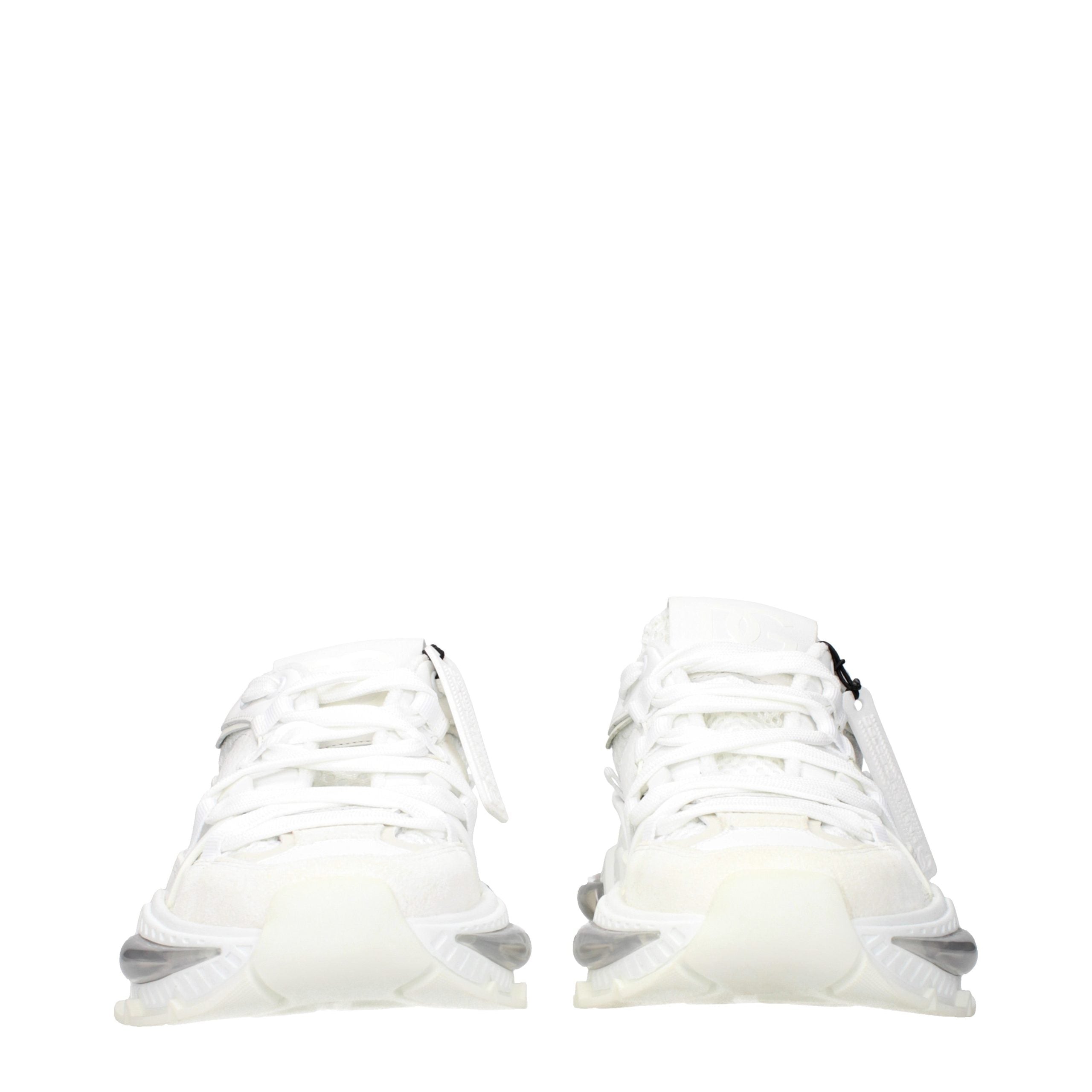 Dolce & Gabbana Weiße Stoff-Sneaker im Athletic-Look