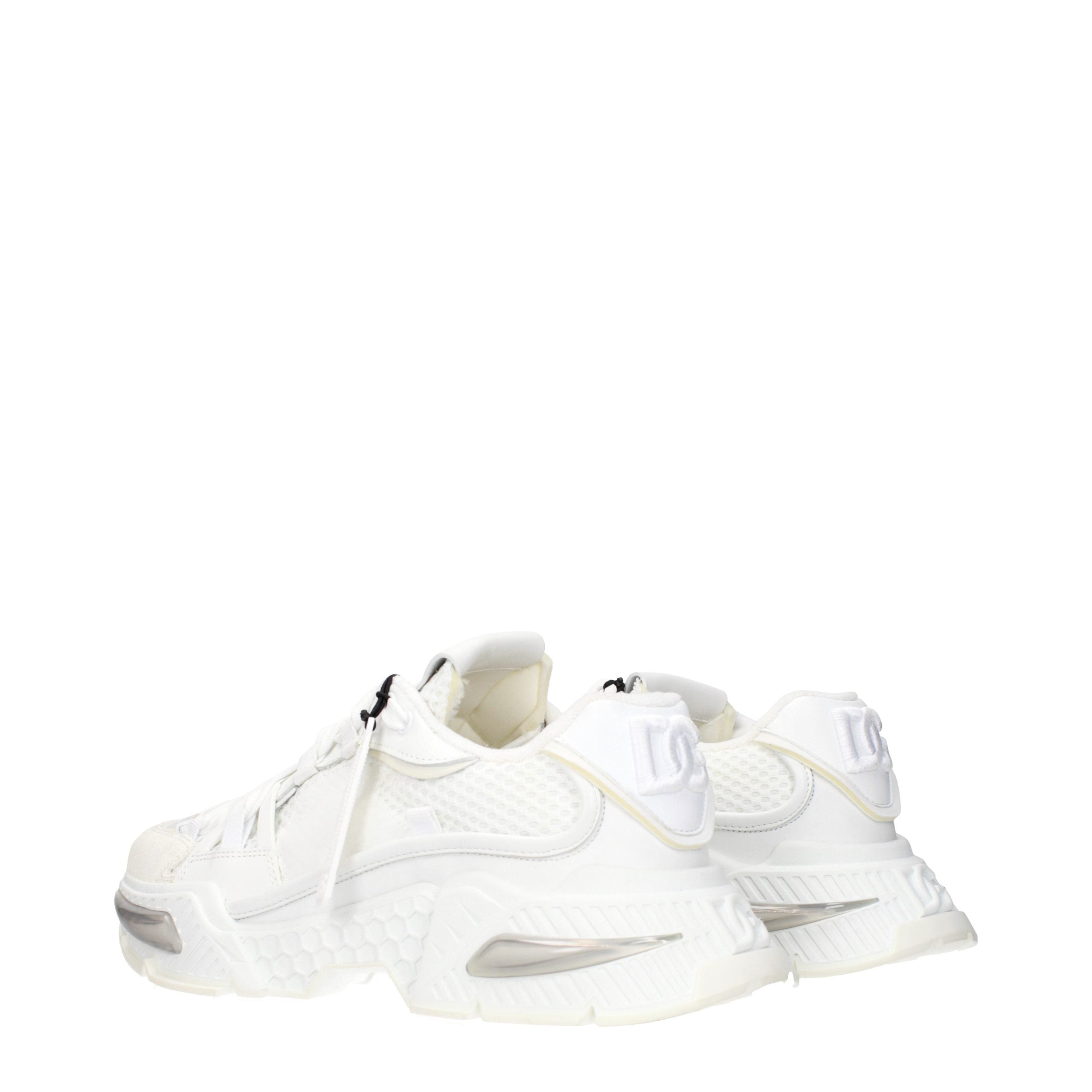 Dolce & Gabbana Weiße Stoff-Sneaker im Athletic-Look