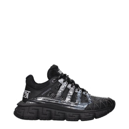 Versace Schwarze Stoff-Sneaker