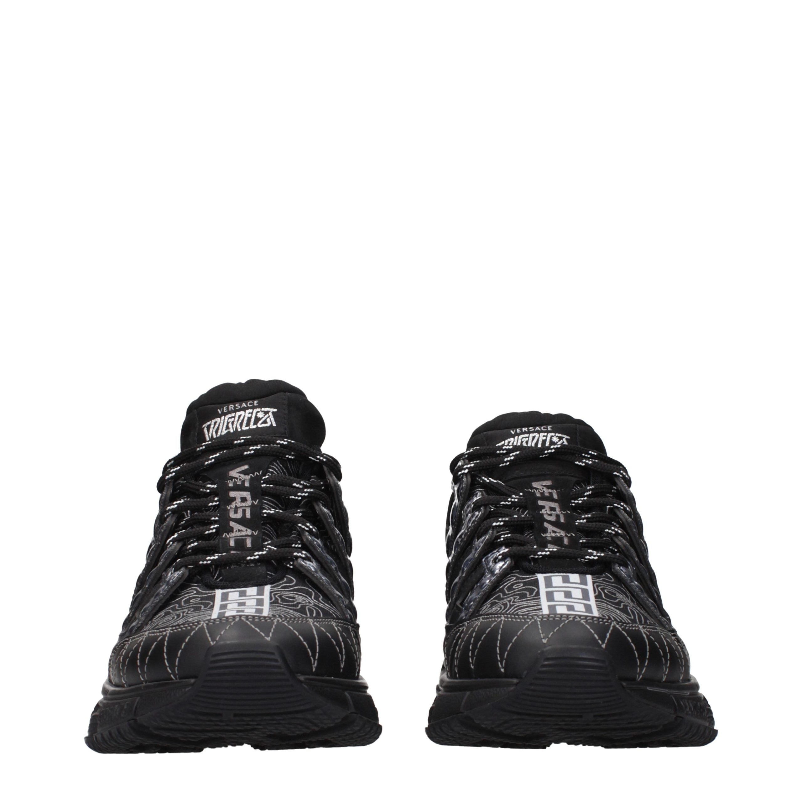 Versace Schwarze Stoff-Sneaker
