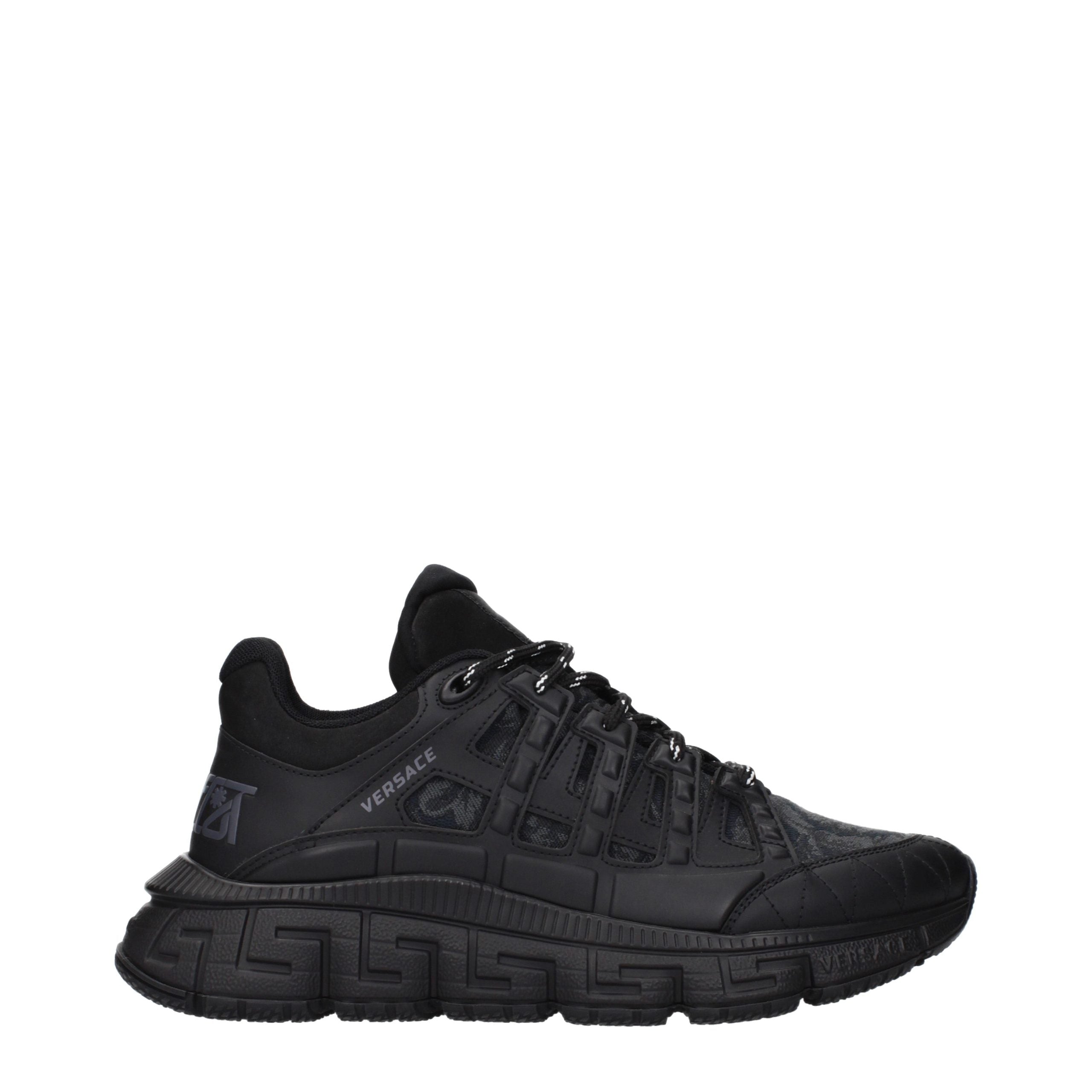 Versace Schwarze Stoff-Sneaker