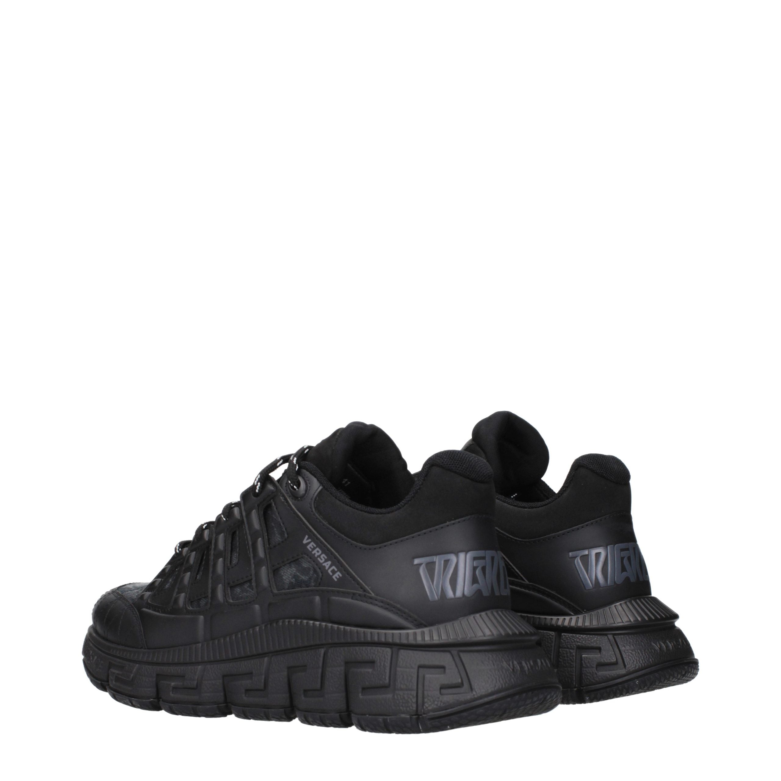 Versace Schwarze Stoff-Sneaker