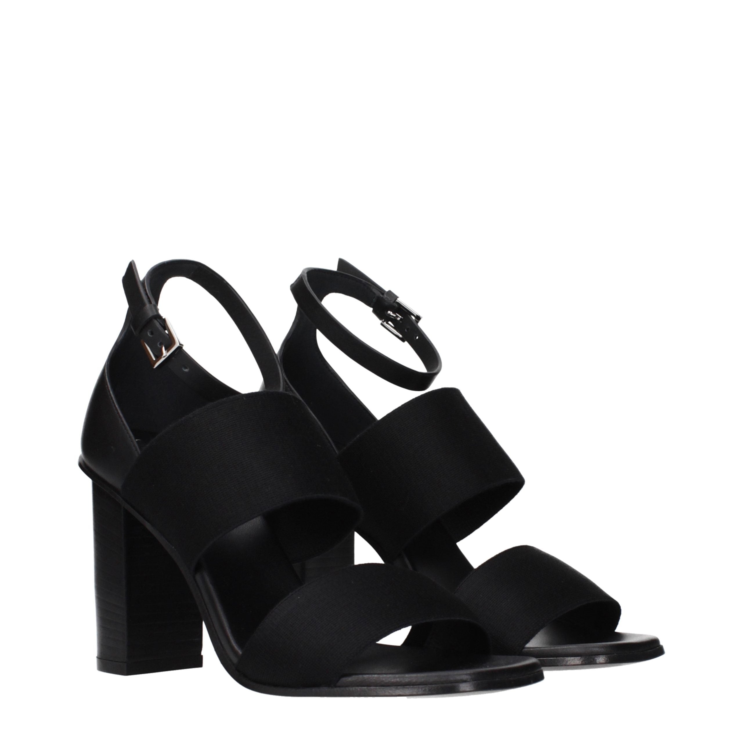 Max Mara Schwarze Plateau-Sandalen aus Stoff