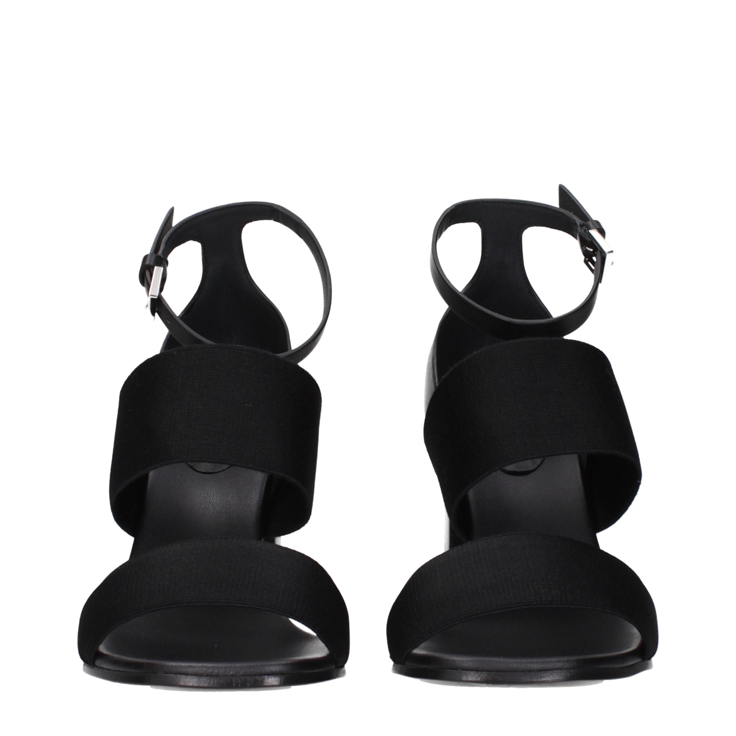Max Mara Schwarze Plateau-Sandalen aus Stoff
