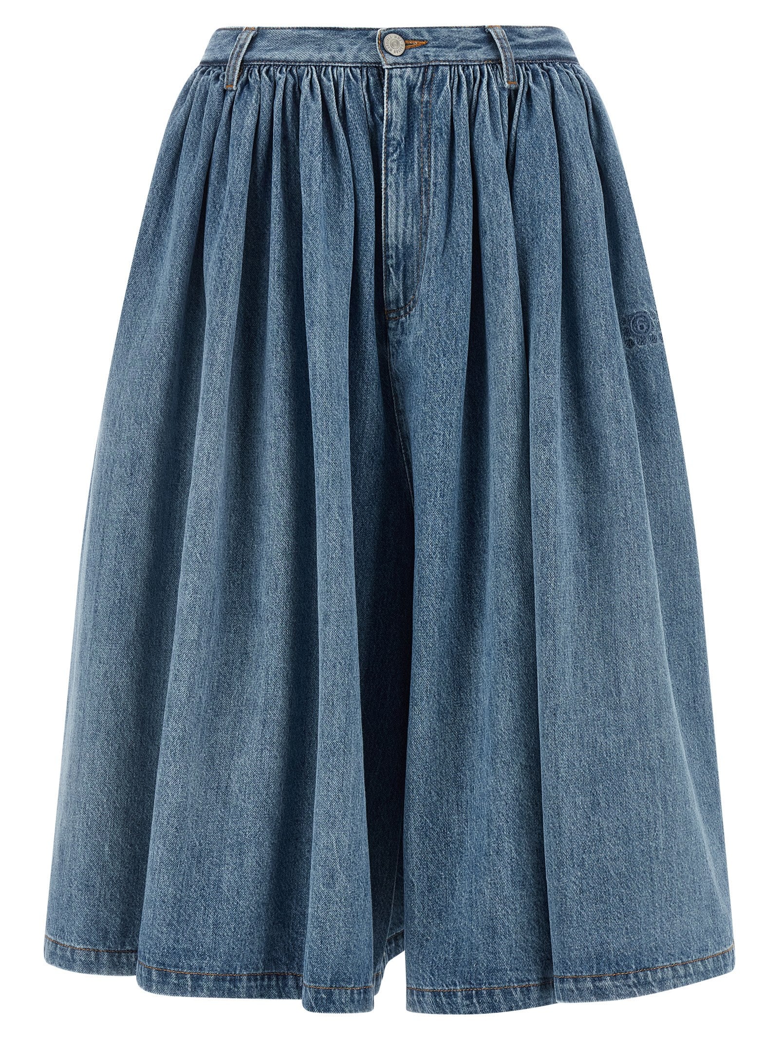 MM6 Maison Margiela Blaue Baumwoll-Bermudashorts