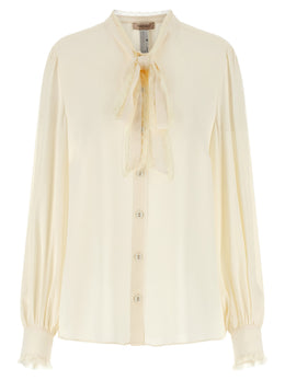 Twinset Weiße Viskose-Bluse