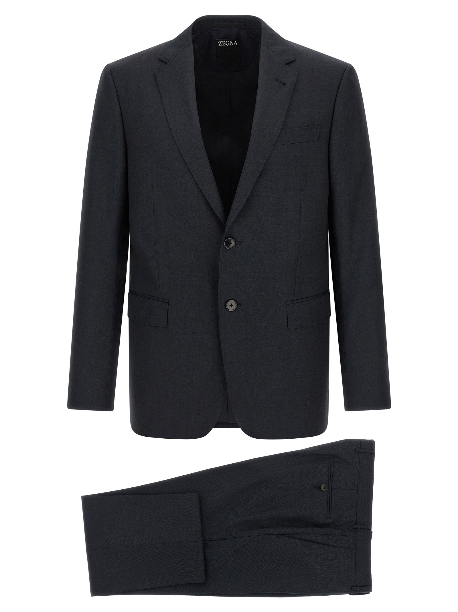 ZEGNA Blauer Wollanzug Zweiteiler