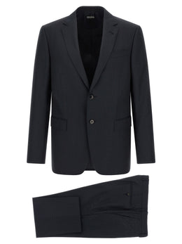 ZEGNA Blauer Wollanzug Zweiteiler