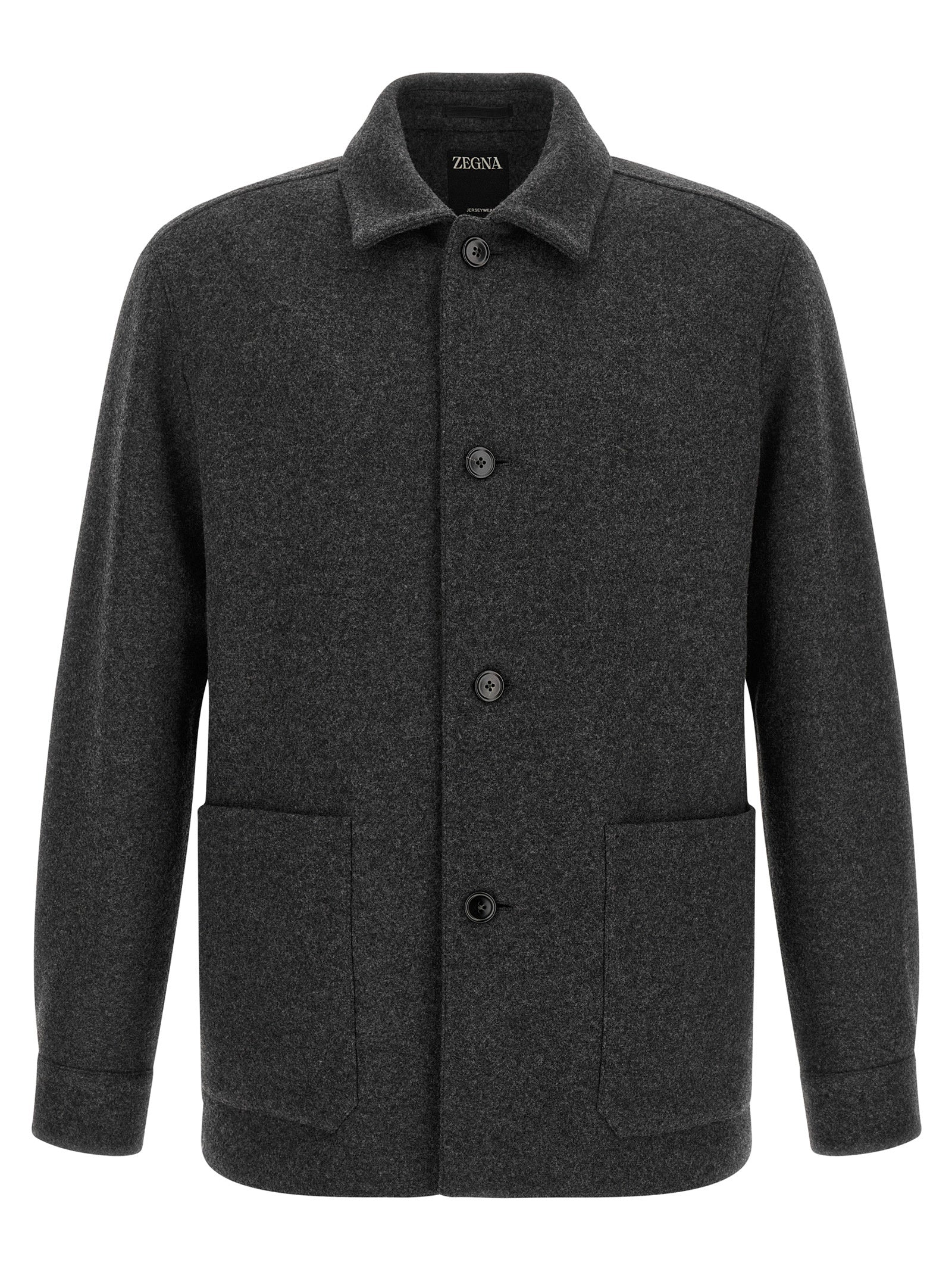ZEGNA Graue Wollbluse