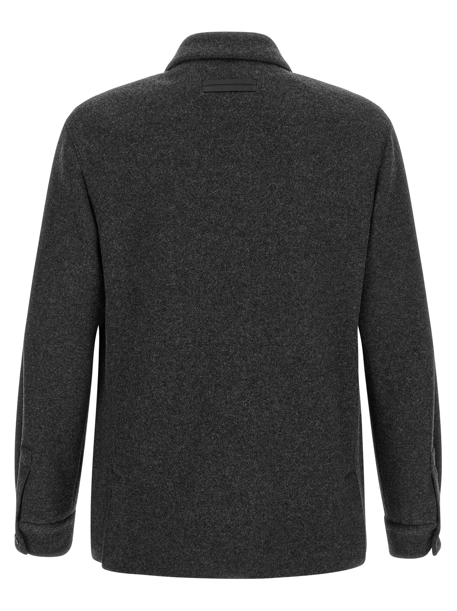 ZEGNA Graue Wollbluse