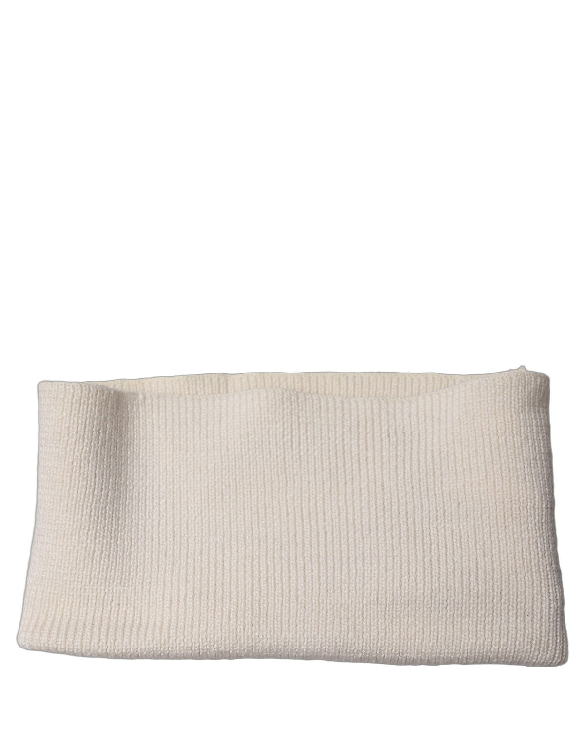 Dolce & Gabbana Herren-Schal aus weißem Polyester-Strick