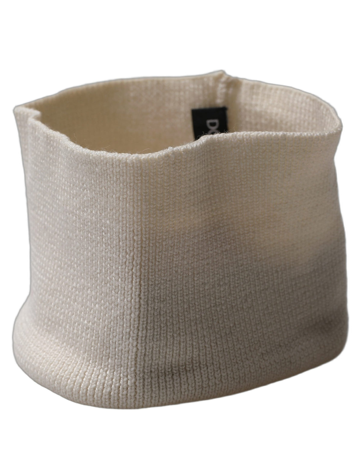 Dolce & Gabbana Herren-Schal aus weißem Polyester-Strick