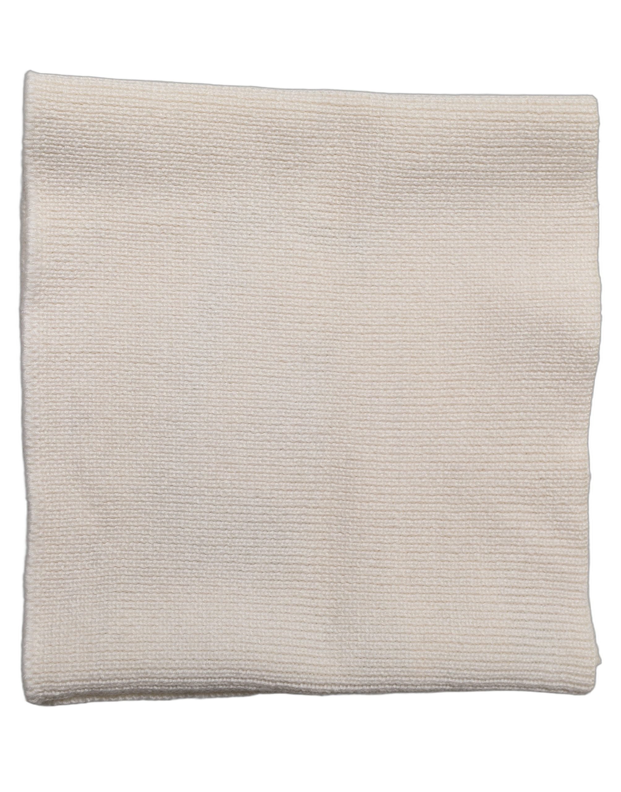 Dolce & Gabbana Herren-Schal aus weißem Polyester-Strick