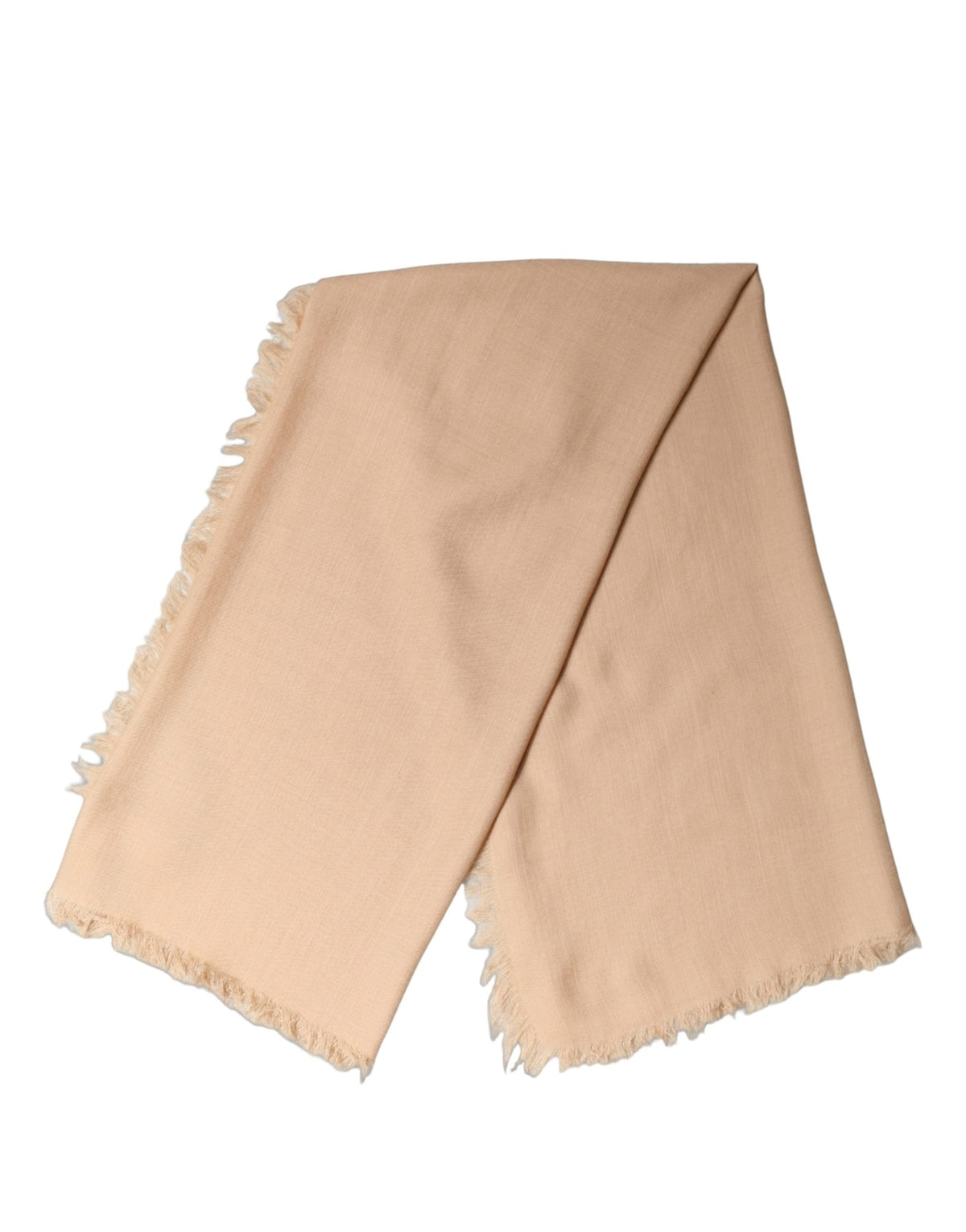 Dolce & Gabbana Beige Seidenwoll-Schal mit Fransen für Herren