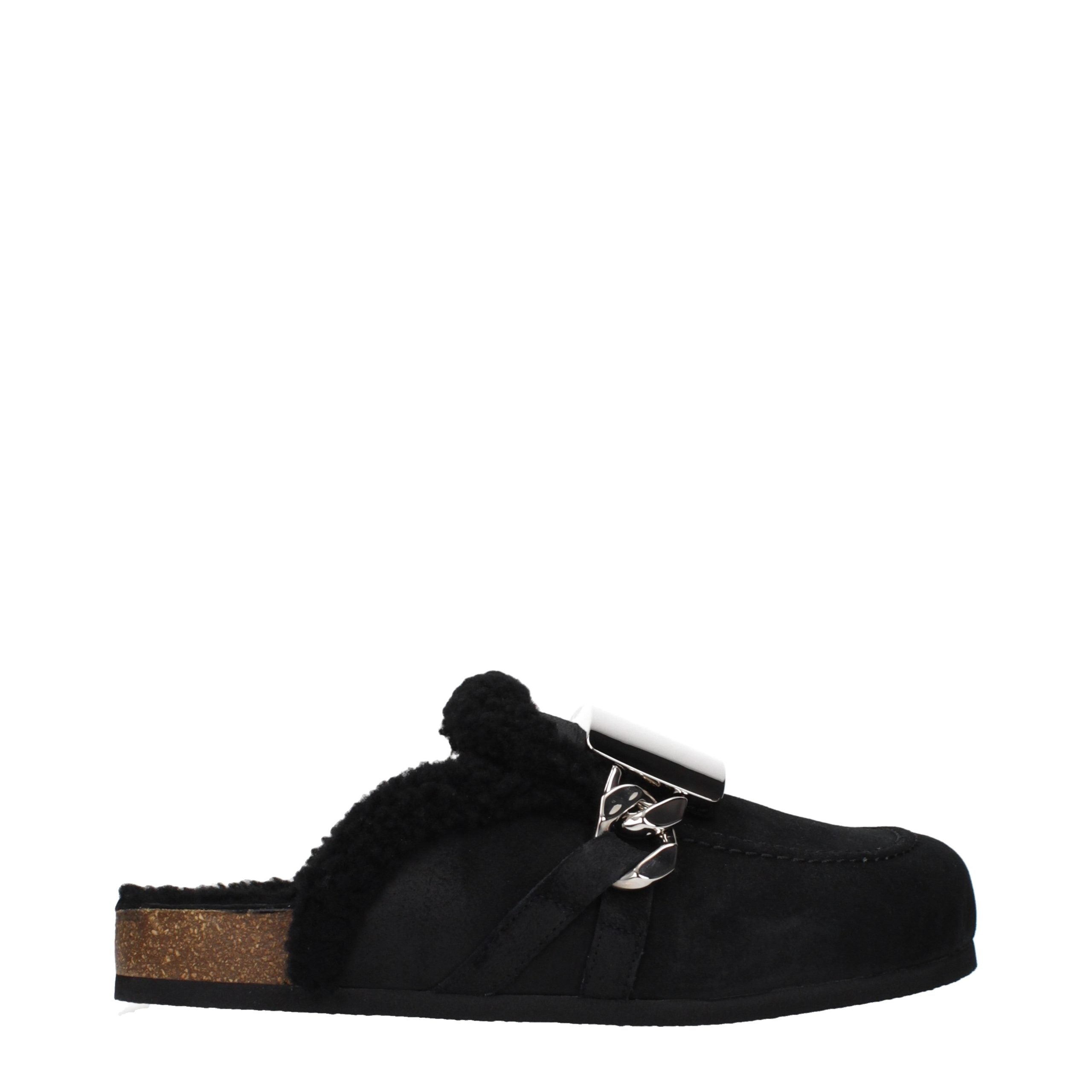 J.W.Anderson Schwarze Leder-Slipper