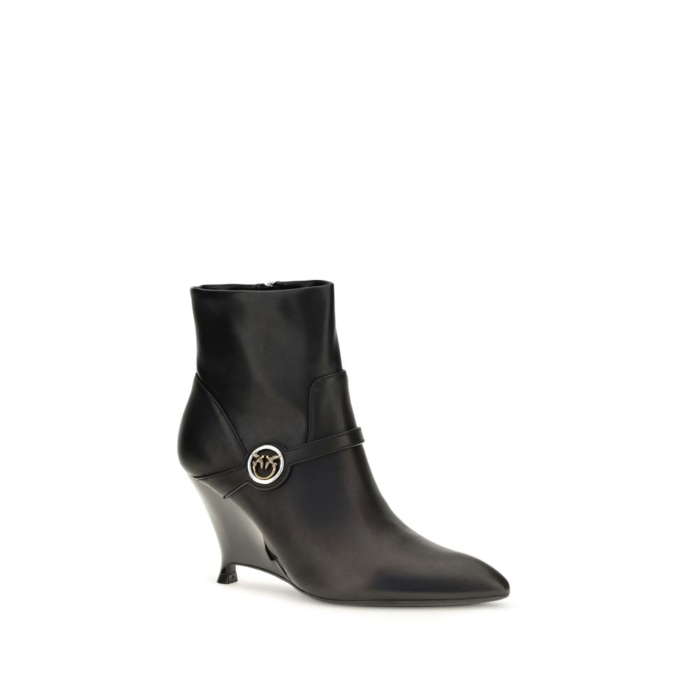 PINKO Schwarze Ankle Boots aus Kalbsleder Bos Taurus