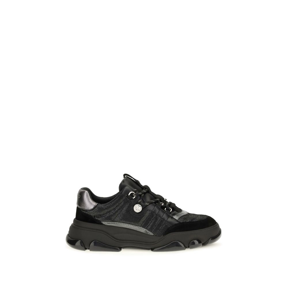 PINKO Schwarze Bos Taurus Kalbsleder Chunky Sneaker