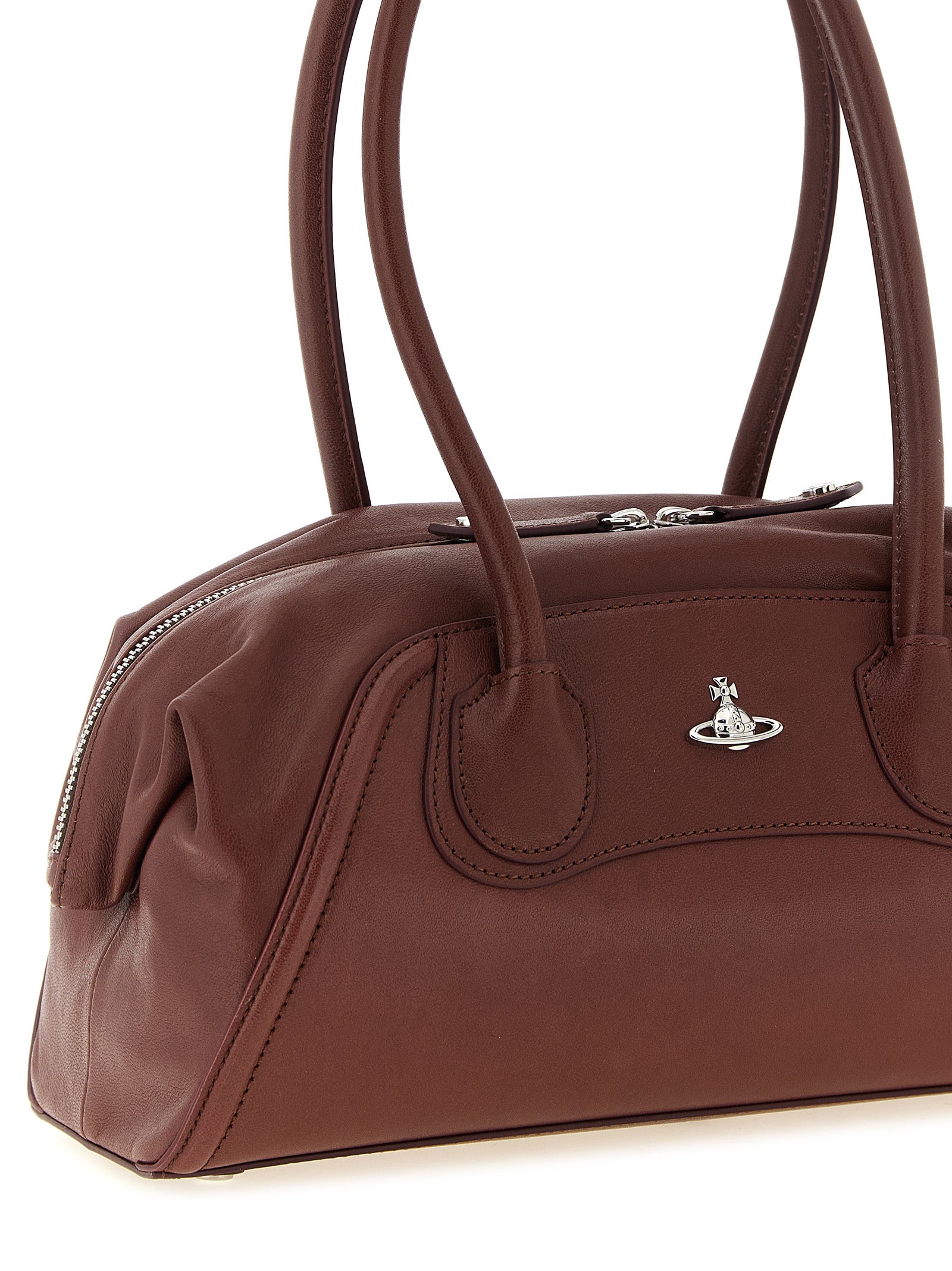Vivienne Westwood Braunes Kalbsleder Damen Crossbody Tasche