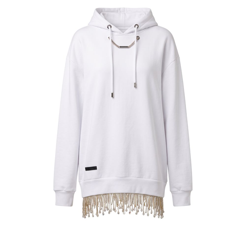 Philipp Plein Weißes Baumwoll-Sweatshirt für Damen