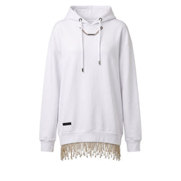 Philipp Plein Weißes Baumwoll-Sweatshirt für Damen