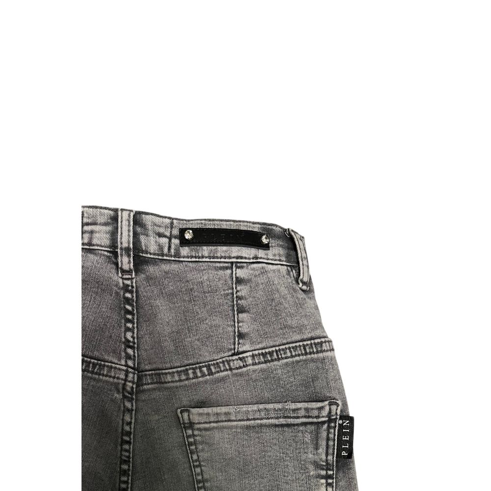 Philipp Plein Graue Baumwollhose für Damen