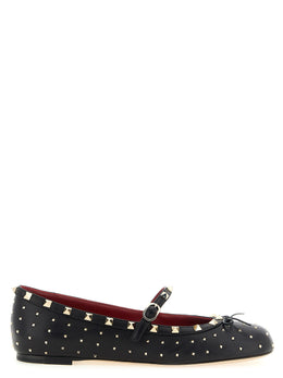Valentino Garavani Schwarze Ballerinas aus Lammleder