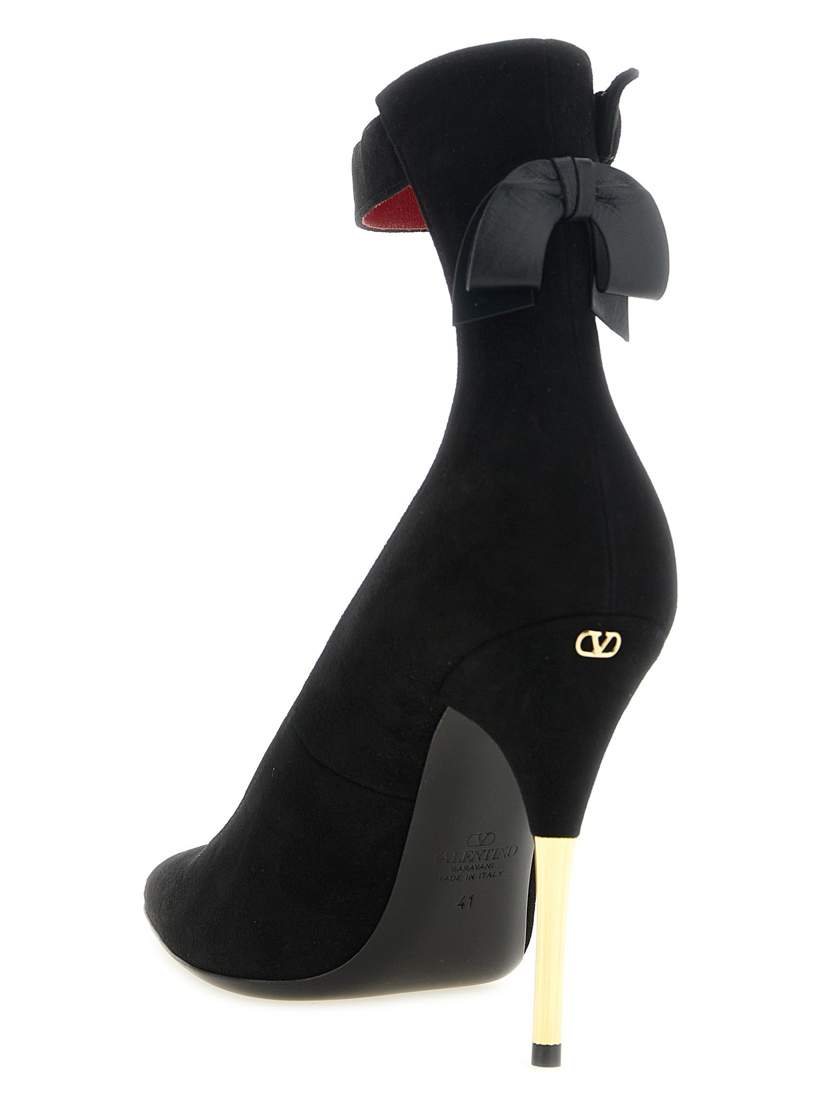 Valentino Garavani Schwarze Pumps aus Ziegenleder mit hohem Absatz