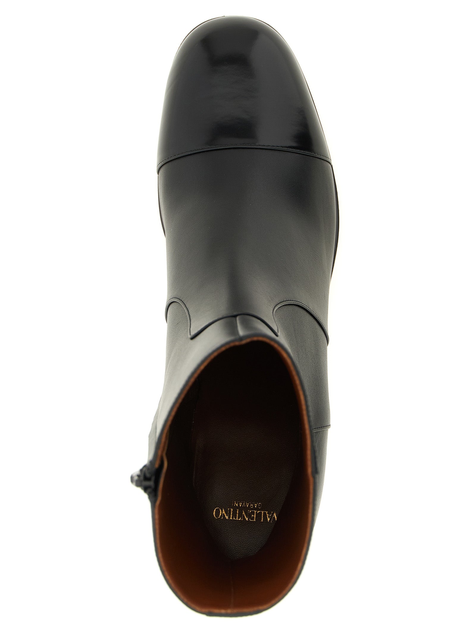 Valentino Garavani Schwarze Stiefeletten aus Kalbsleder