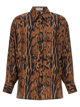 Alberto Biani Braune Seidenbluse