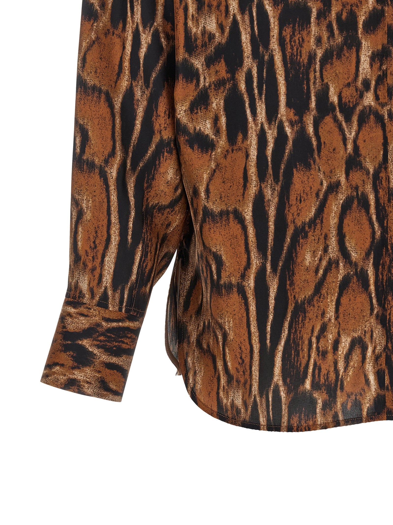 Alberto Biani Braune Seidenbluse