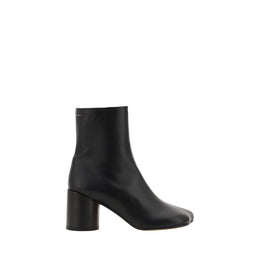 MM6 Schwarze Lammleder-Stiefeletten Ovis Aries