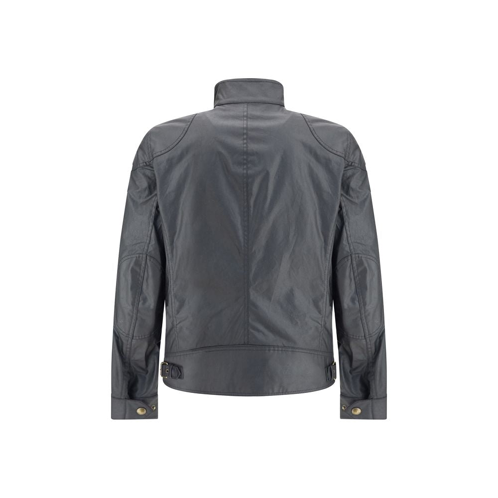 Belstaff Schwarze Baumwolljacke in voller Länge