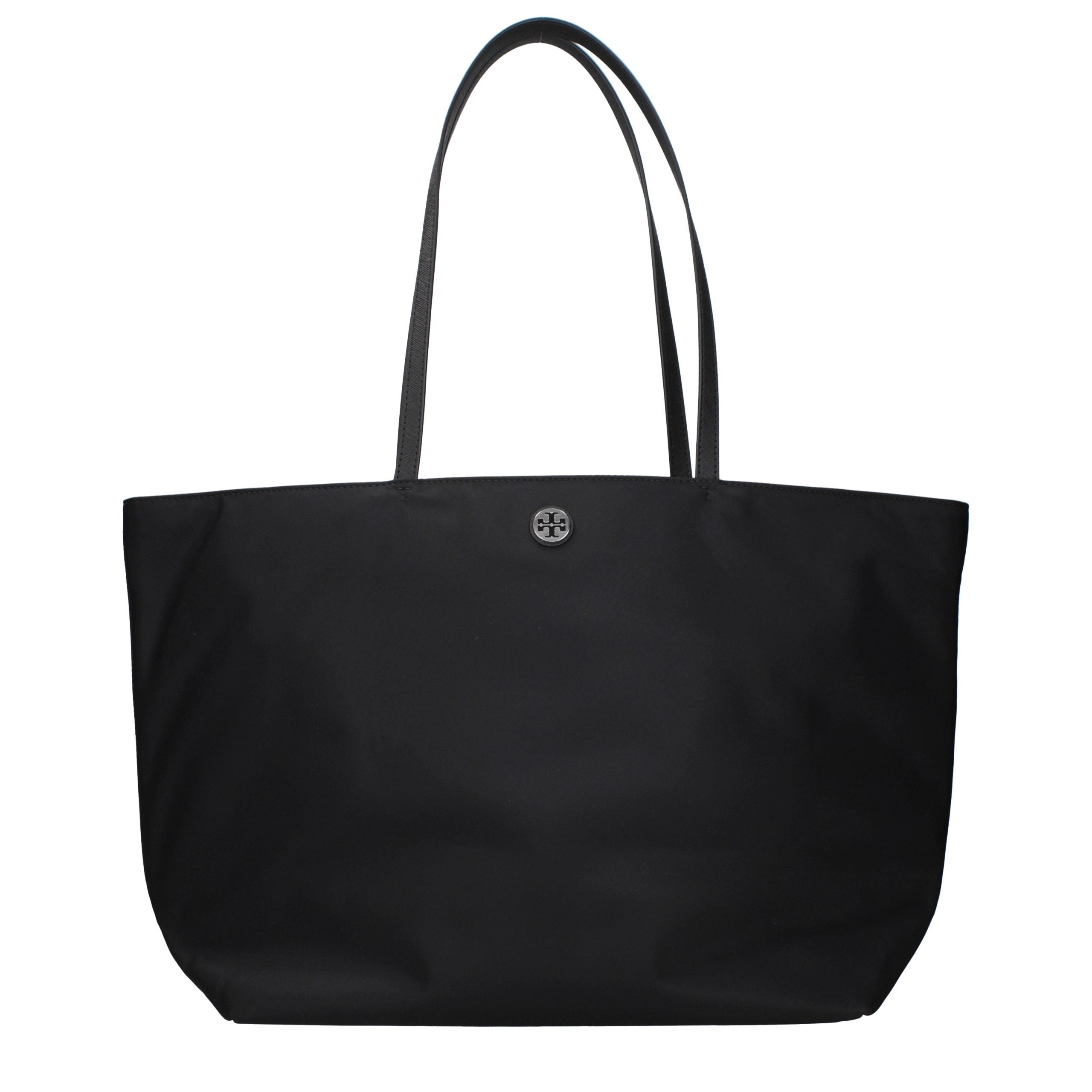 Tory Burch Schwarze Stoffhandtasche