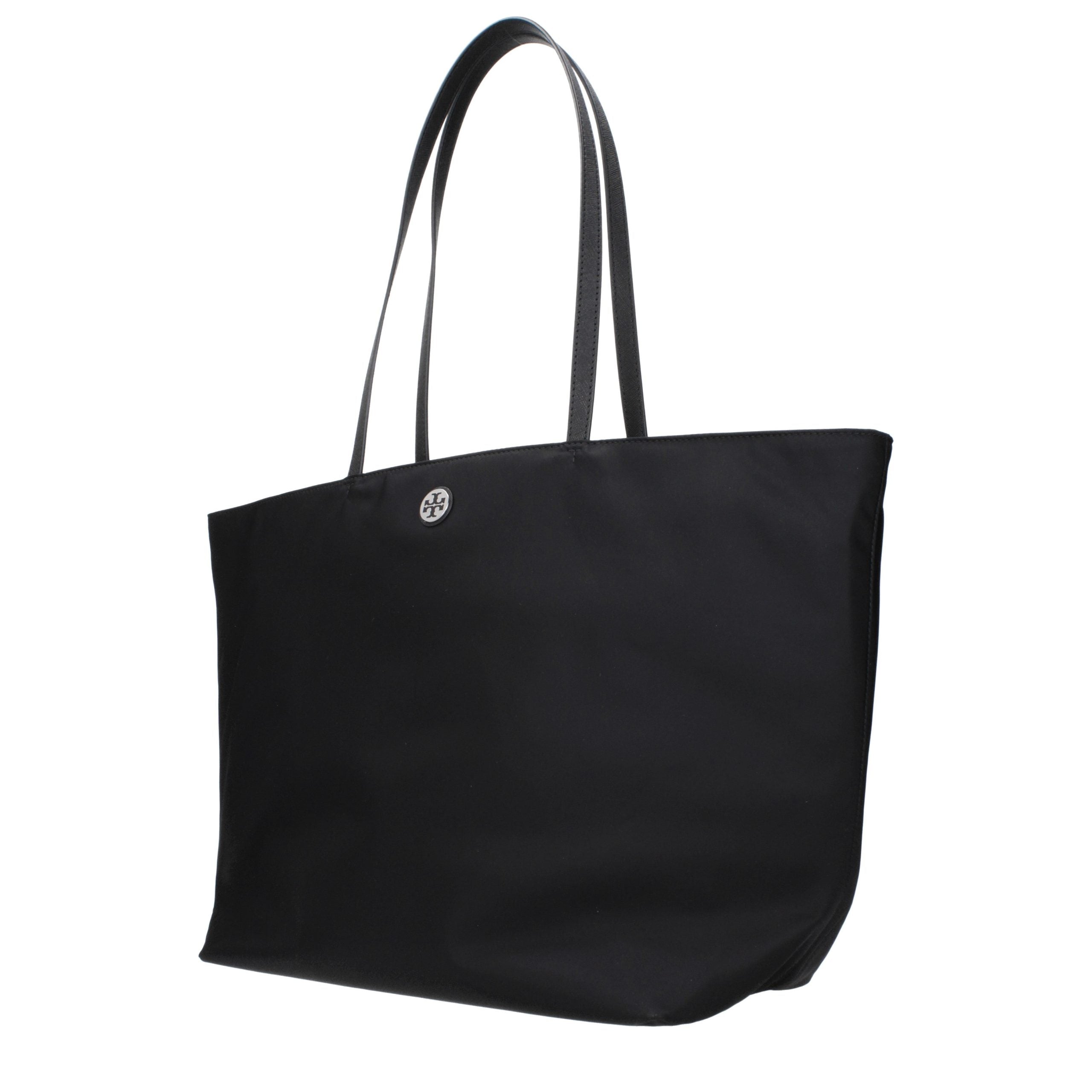 Tory Burch Schwarze Stoffhandtasche