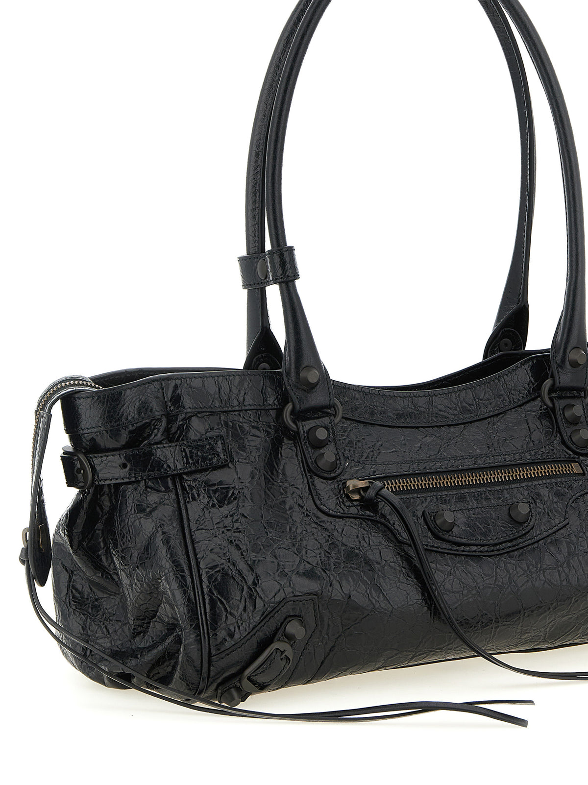 Balenciaga Schwarze Lammleder-Schultertasche