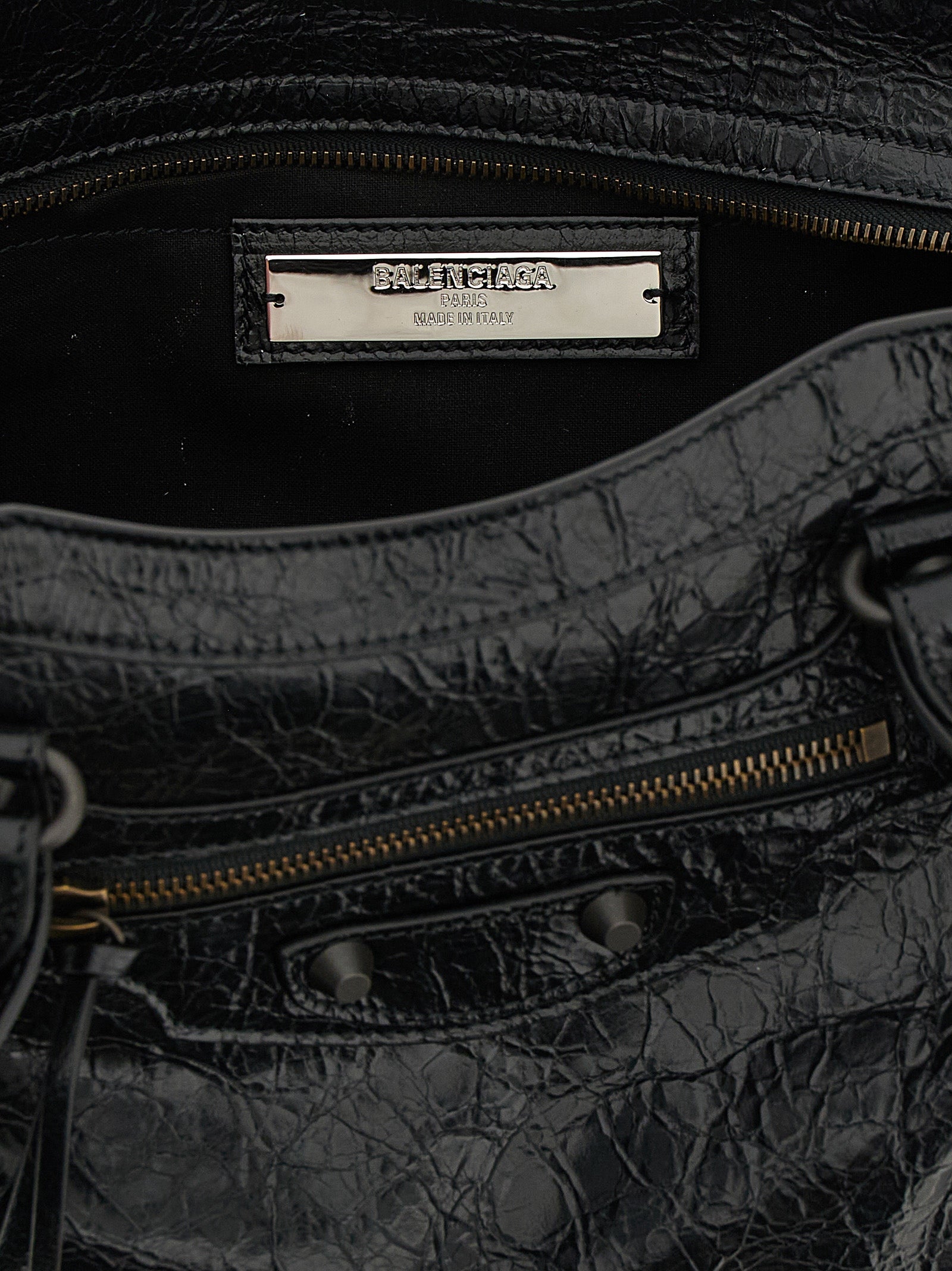 Balenciaga Schwarze Lammleder-Schultertasche