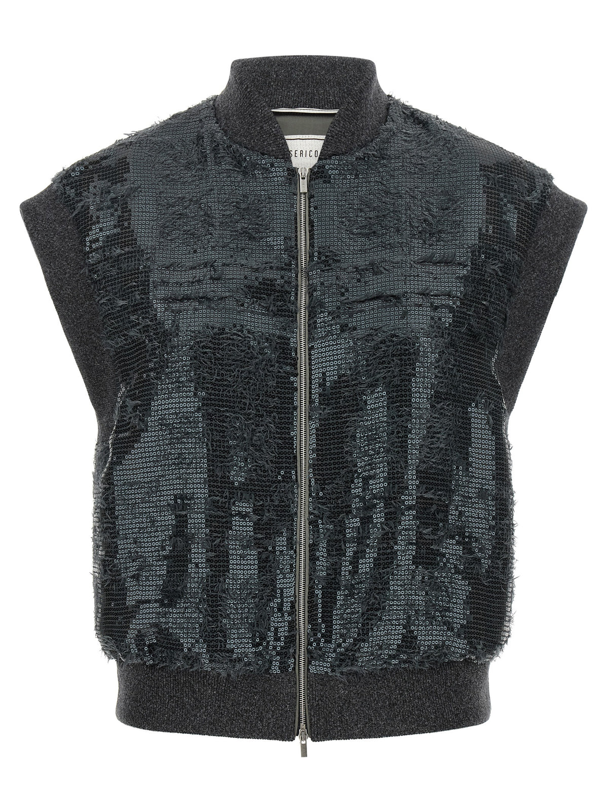 Peserico Graue ärmellose Polyester-Weste
