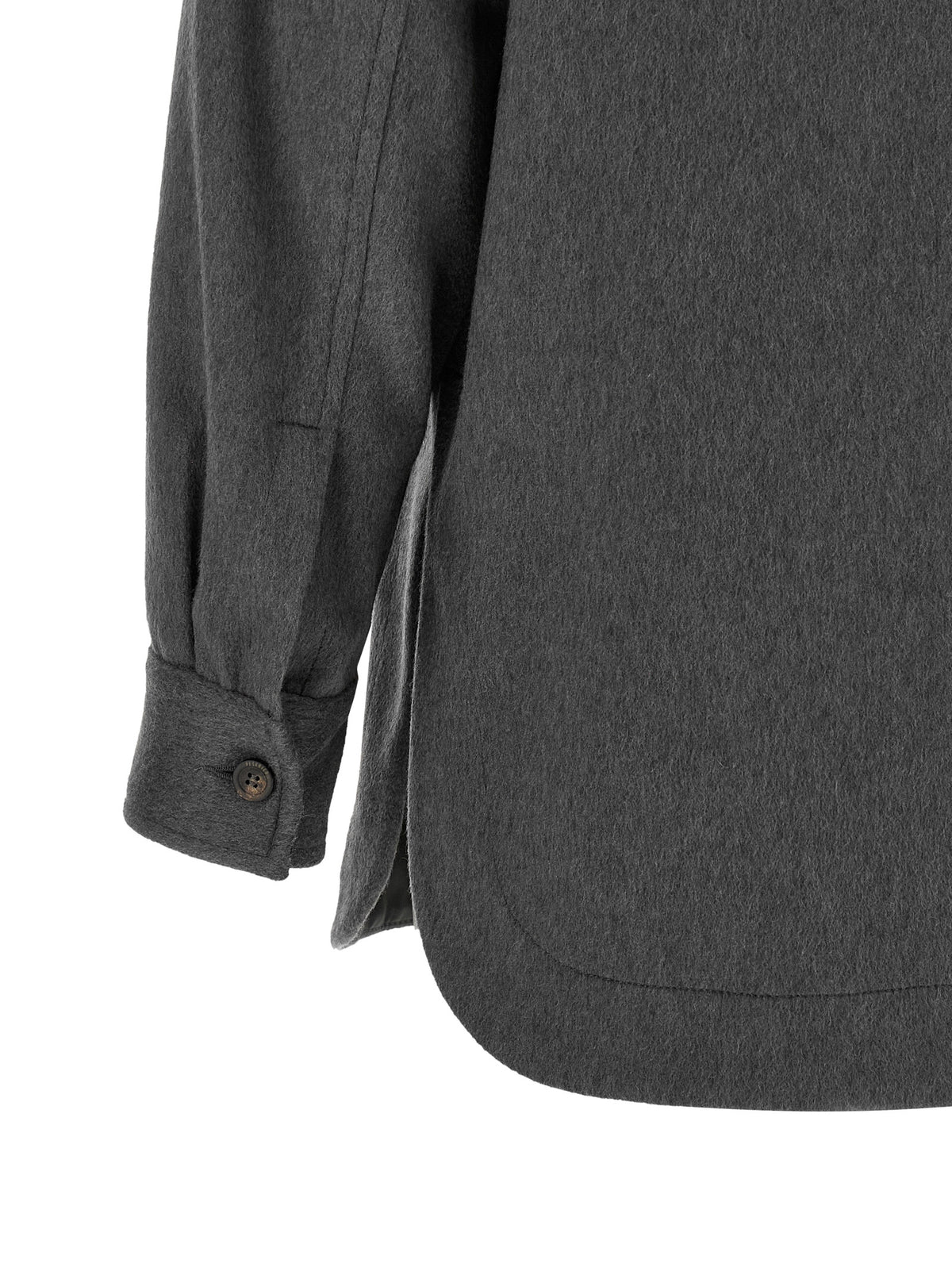Peserico Graue Bluse aus reiner Schurwolle