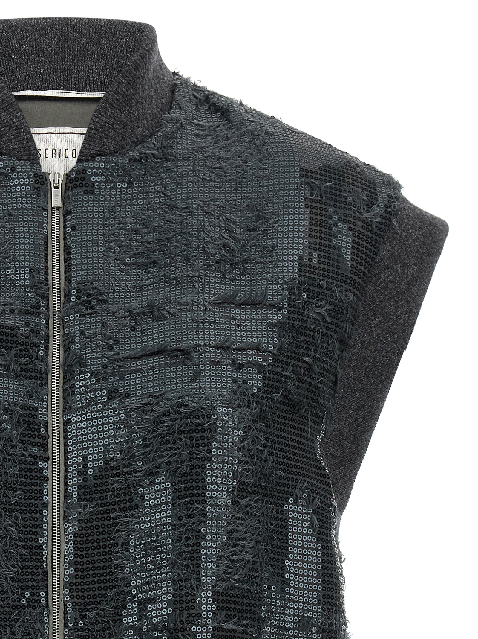 Peserico Graue ärmellose Polyester-Weste