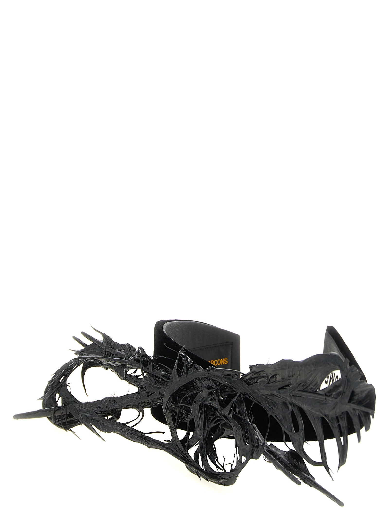 Comme Des Garçons Schwarzes Stirnband aus Rayon