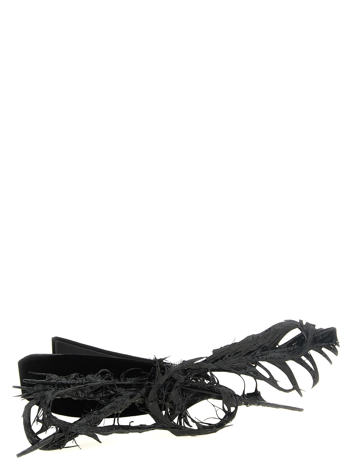 Comme Des Garçons Schwarzes Stirnband aus Rayon