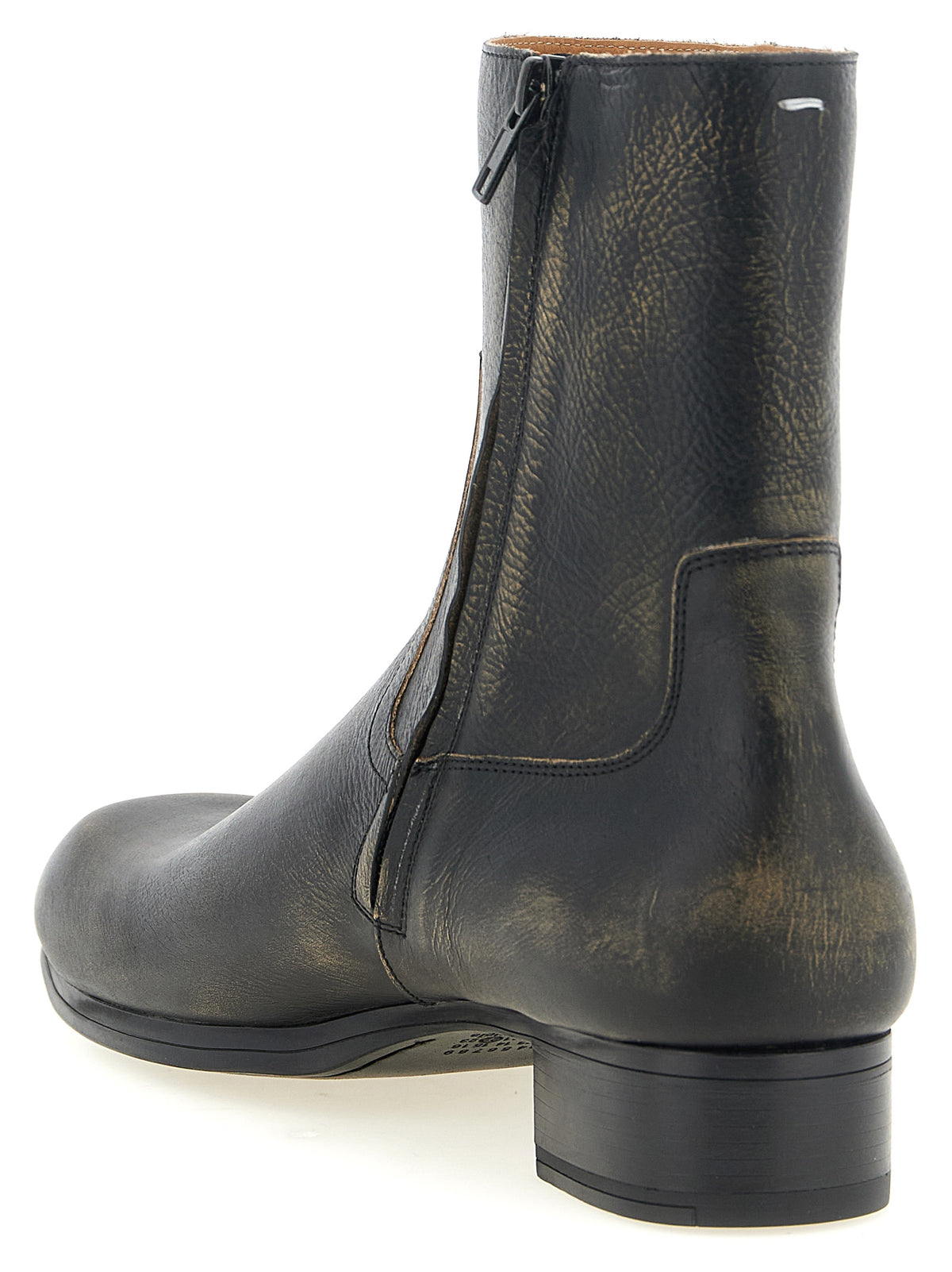 Maison Margiela Schwarze Stiefeletten aus Kalbsleder