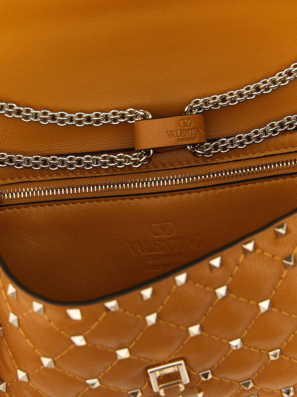 Valentino Garavani Orange Ziegenleder Umhängetasche