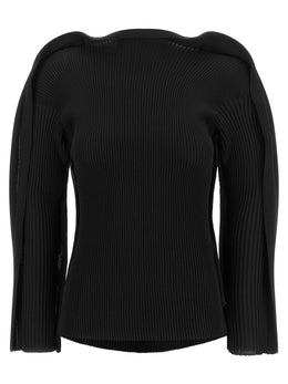 Issey Miyake Schwarzer Cardigan aus Polyester